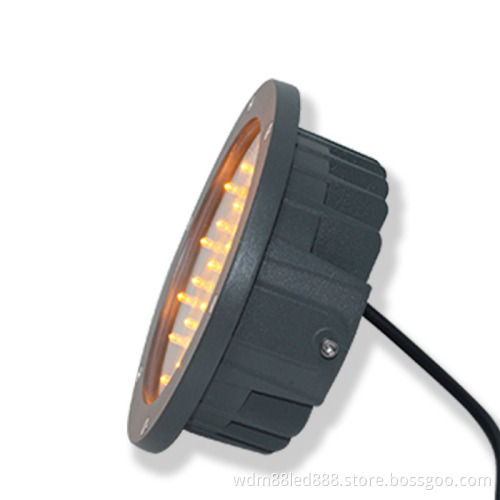 Foggy area yellow flashing solar traffic warning light